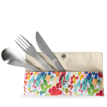 Kit Talheres Inox com Estojo Arty